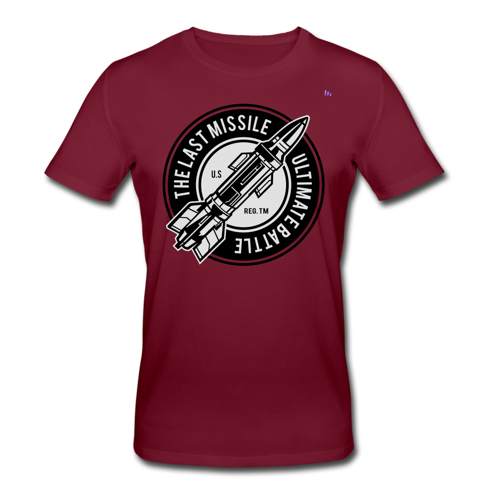 Men's Organic T-Shirt by Stanley & Stella "The last missile" - rojo burdeos