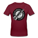 Men's Organic T-Shirt by Stanley & Stella "The last missile" - rojo burdeos