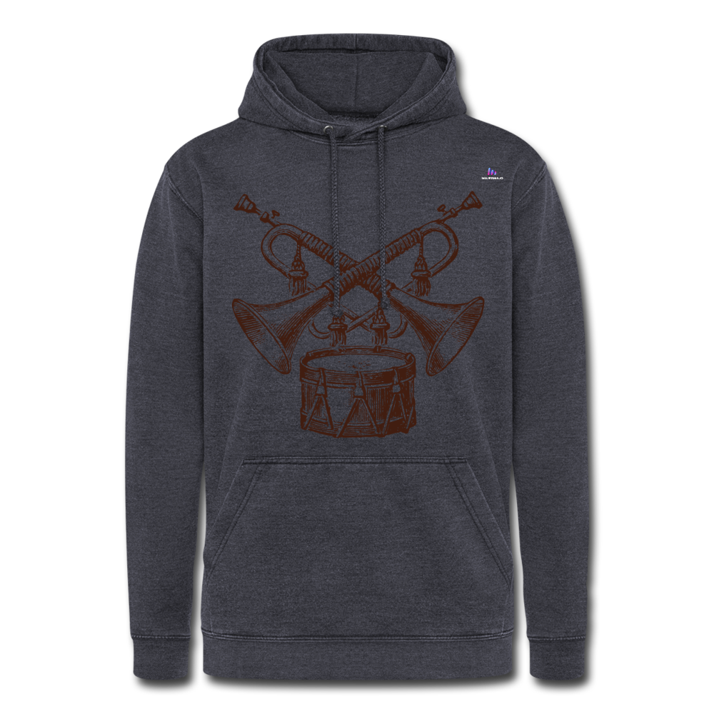 Unisex Vintage Hoodie "Trumpets and timpani" - azul marino vintage