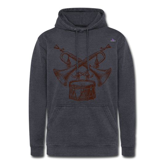 Unisex Vintage Hoodie "Trumpets and timpani" - azul marino vintage