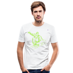 Men's Slim Fit T-Shirt "snowboarder" - blanco