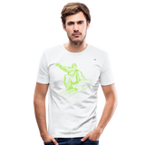 Men's Slim Fit T-Shirt "snowboarder" - blanco