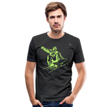 Men's Slim Fit T-Shirt "snowboarder" - negro