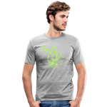 Men's Slim Fit T-Shirt "snowboarder" - gris jaspeado