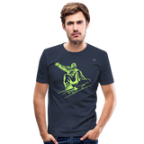 Men's Slim Fit T-Shirt "snowboarder" - azul marino