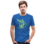 Men's Slim Fit T-Shirt "snowboarder" - azul real