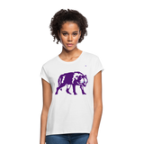 Women's Oversize T-Shirt "Wolf" - blanco