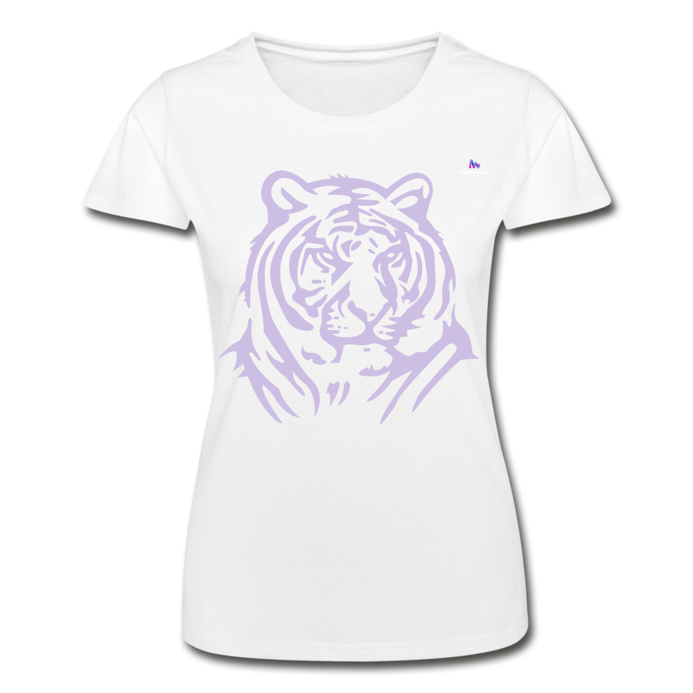 Women's T-Shirt by Fruit of the Loom "tiger" - blanco