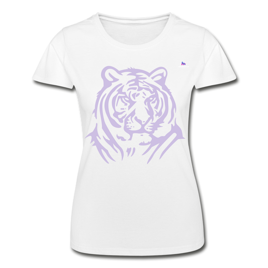 Women's T-Shirt by Fruit of the Loom "tiger" - blanco