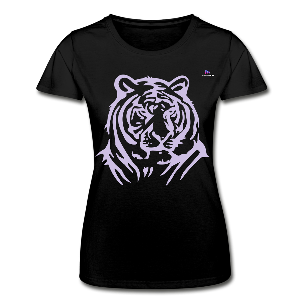 Women's T-Shirt by Fruit of the Loom "tiger" - negro