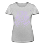 Women's T-Shirt by Fruit of the Loom "tiger" - gris jaspeado