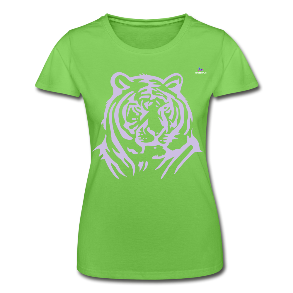 Women's T-Shirt by Fruit of the Loom "tiger" - verde claro