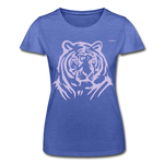 Women's T-Shirt by Fruit of the Loom "tiger" - azul jaspeado