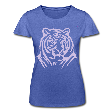 Women's T-Shirt by Fruit of the Loom "tiger" - azul jaspeado