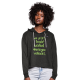 Women's Cropped Hoodie "Frech?" - antracita