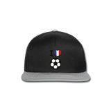 Snapback Cap "I love French football" - negro/gris