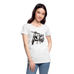 Women's Premium Organic T-Shirt "Ride with me" - blanco