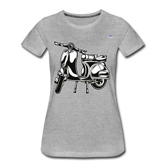 Women's Premium Organic T-Shirt "Ride with me" - gris jaspeado