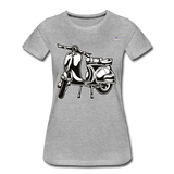 Women's Premium Organic T-Shirt "Ride with me" - gris jaspeado