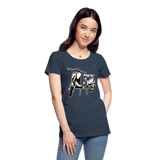 Women's Premium Organic T-Shirt "Ride with me" - azul marino