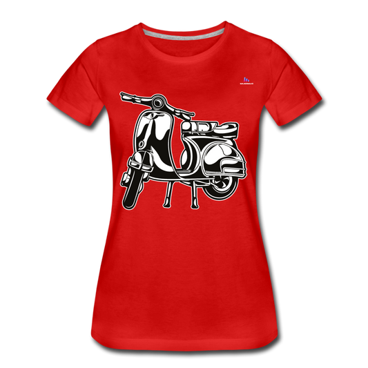 Women's Premium Organic T-Shirt "Ride with me" - rojo