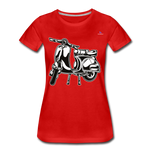 Women's Premium Organic T-Shirt "Ride with me" - rojo