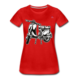 Women's Premium Organic T-Shirt "Ride with me" - rojo