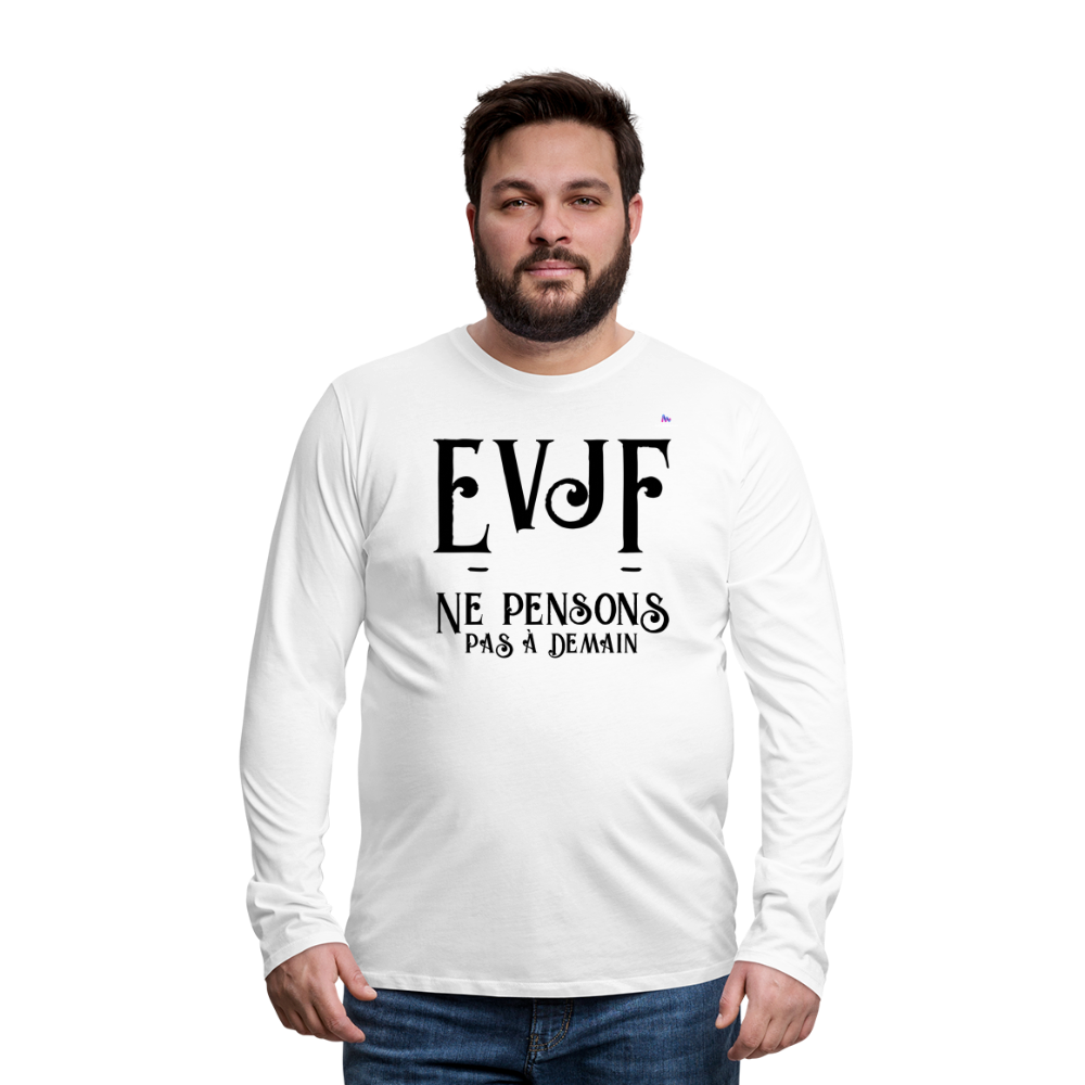 Men's Premium Longsleeve Shirt "evjf no year" - blanco