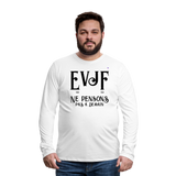 Men's Premium Longsleeve Shirt "evjf no year" - blanco