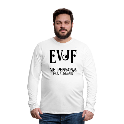 Men's Premium Longsleeve Shirt "evjf no year" - blanco