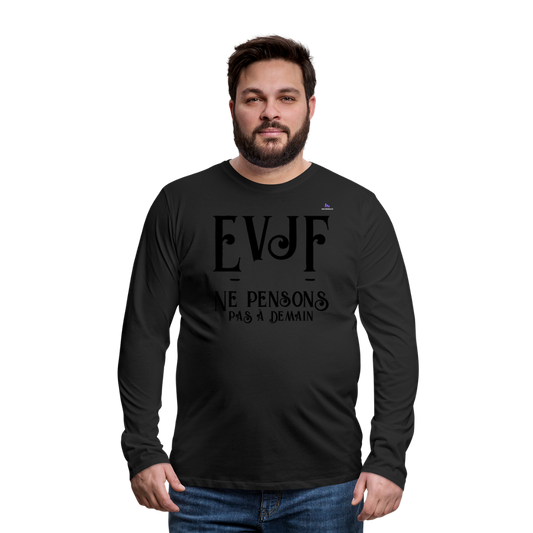 Men's Premium Longsleeve Shirt "evjf no year" - negro