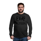 Men's Premium Longsleeve Shirt "evjf no year" - negro