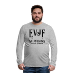 Men's Premium Longsleeve Shirt "evjf no year" - gris jaspeado