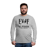 Men's Premium Longsleeve Shirt "evjf no year" - gris jaspeado