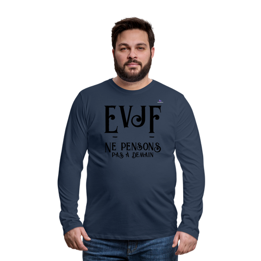 Men's Premium Longsleeve Shirt "evjf no year" - azul marino