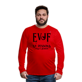 Men's Premium Longsleeve Shirt "evjf no year" - rojo