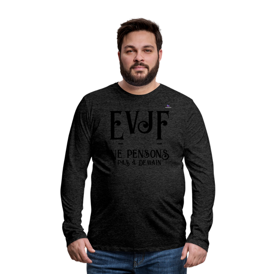 Men's Premium Longsleeve Shirt "evjf no year" - antracita