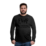 Men's Premium Longsleeve Shirt "evjf no year" - antracita