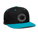 Contrast Snapback Cap "Ready for the next round" - negro/turquesa