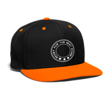 Contrast Snapback Cap "Ready for the next round" - negro/naranja neón