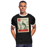 Camiseta contraste hombre "cina stamp" - negro/blanco