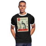 Camiseta contraste hombre "cina stamp" - negro/blanco