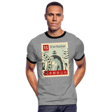 Camiseta contraste hombre "cina stamp" - gris jaspeado/negro