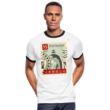 Camiseta contraste hombre "cina stamp" - blanca/negro