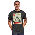 Camiseta contraste hombre "cina stamp" - antracita/negro