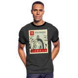 Camiseta contraste hombre "cina stamp" - antracita/negro