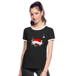 xCamiseta contraste mujer "Cupid's heart tattoo" - negro/blanco