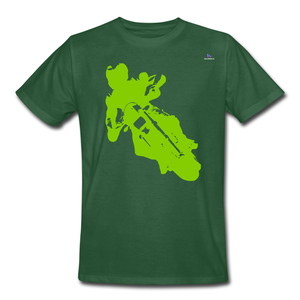 xCamiseta de trabajo para hombre "moto" - verde botella