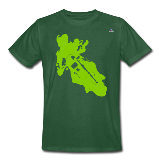 xCamiseta de trabajo para hombre "moto" - verde botella