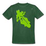 xCamiseta de trabajo para hombre "moto" - verde botella